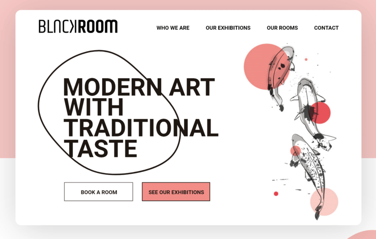 webdesign for blackroom japanese exhibition