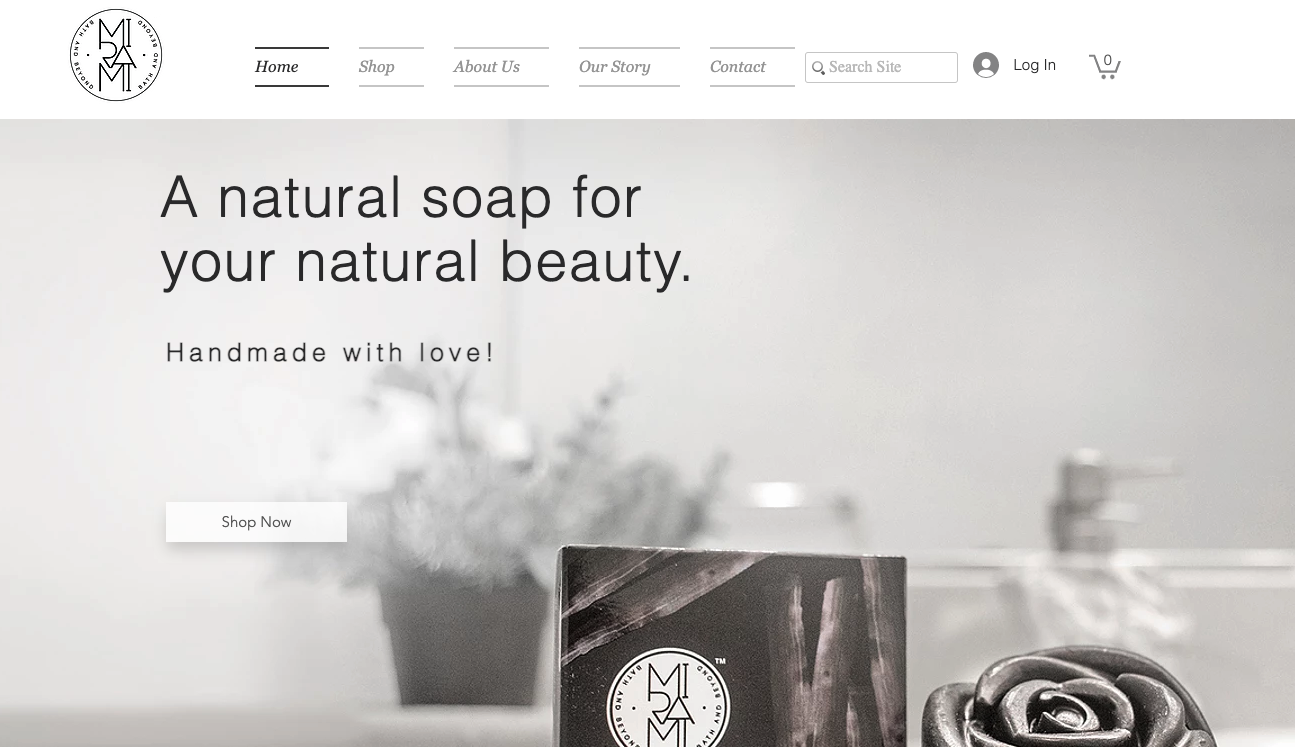 webdesign for mirami natural soap